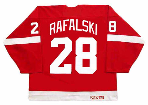 2008 CCM Home Throwback Vintage BRIAN RAFALSKI Red Wings Jersey - BACK