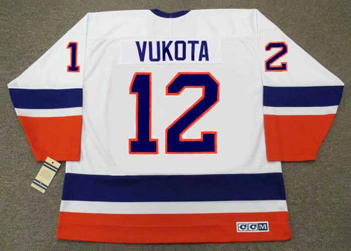 MICK VUKOTA New York Islanders 1993 Home CCM Vintage Throwback NHL Hockey Jersey - BACK