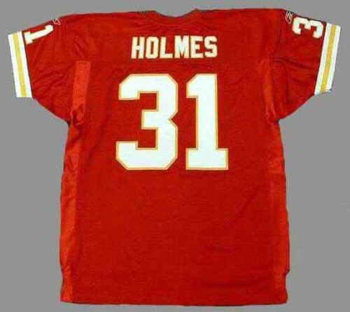 PRIEST HOLMES Kansas City Chiefs 2004 Home Reebok Authentic Throwback NFL Jersey - BACK