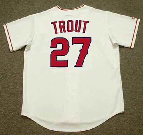 AUTHENTIC MAJESTIC XL MIKE TROUT CALIFORNIA ANGELS COOPERSTOWN JERSEY 6240  USA