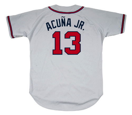 Ronald Acuna Jr. 1970's Atlanta Braves Cooperstown Home Throwback  Men's Jersey