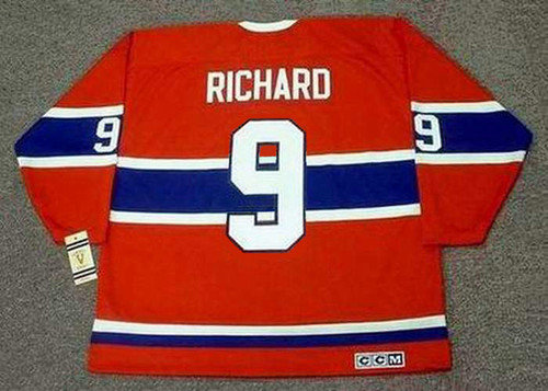 MAURICE RICHARD Montreal Canadiens 1959 CCM NHL Throwback Hockey Jersey - BACK