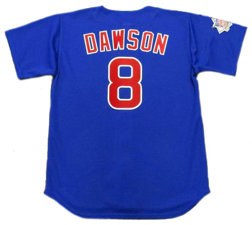 Andre Dawson Chicago Cubs Majestic MLB Throwback Alternate Jersey - BACK