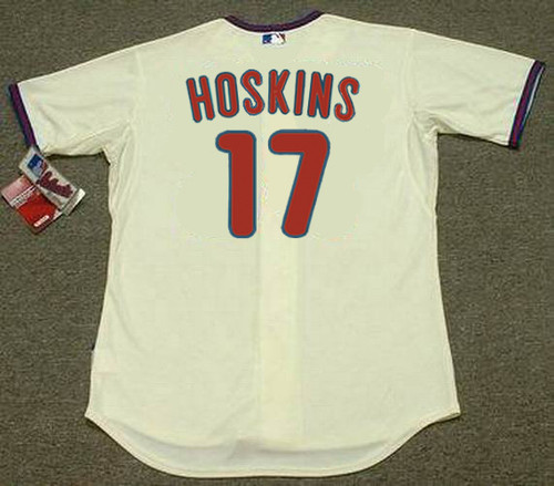 RHYS HOSKINS Philadelphia Phillies Majestic Alternate "Cool Base" Authentic Baseball Jersey - BACK