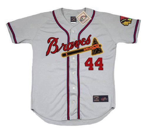 Hank Aaron 44 Milwaukee Braves Zip Up White Baseball Jersey — BORIZ