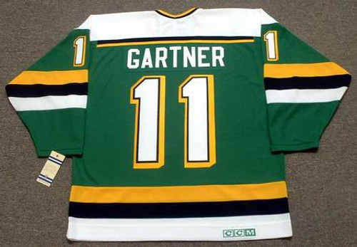 MIKE GARTNER Minnesota North Stars 1989 Away CCM NHL Vintage Throwback Jersey - BACK