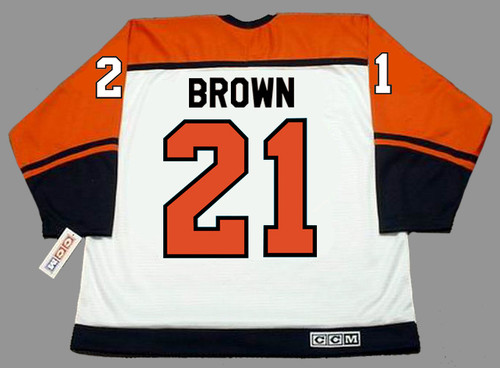 DAVE BROWN Philadelphia Flyers 1993 CCM Throwback Home NHL Hockey Jersey - BACK