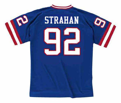 MICHAEL STRAHAN New York Giants 1994 Throwback Home NFL Football Jersey - BACK