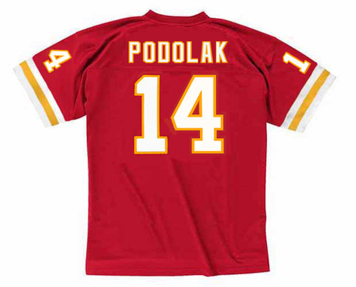 ED PODOLAK Kansas City Chiefs 1973 Throwback Home NFL Football Jersey - BACK