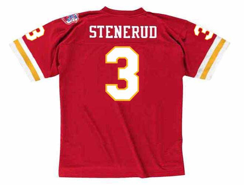 JAN STENERUD Kansas City Chiefs 1969 Throwback Home NFL Football Jersey - BACK