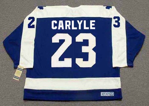 RANDY CARLYLE Toronto Maple Leafs 1977 Away CCM Throwback Hockey Jersey - BACK