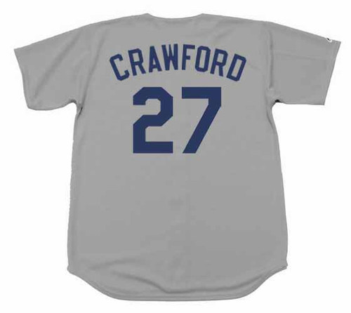 WILLIE CRAWFORD Los Angeles Dodgers 1974 Away Majestic Throwback Baseball Jersey - BACK