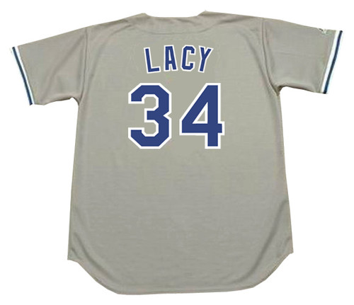 LEE LACY Los Angeles Dodgers 1978 Away Majestic Baseball Throwback Jersey - BACK