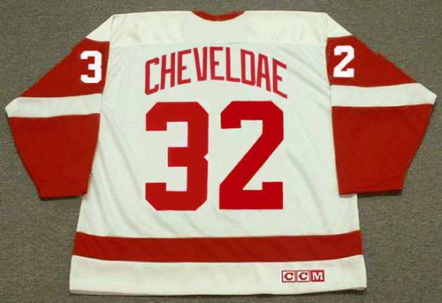 TIM CHEVELDAE Detroit Red Wings 1992 Home CCM Throwback NHL Hockey Jersey - BACK