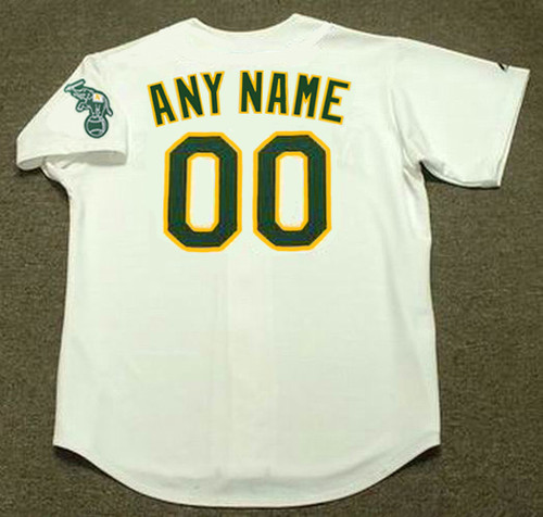 OAKLAND ATHLETICS 2000's Home Majestic Throwback Customized Baseball Jersey - BACK