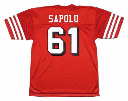 JESSE SAPOLU San Francisco 49ers 1994 Throwback Home NFL Football Jersey - BACK