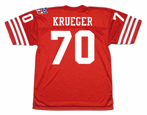 CHARLIE KRUEGER San Francisco 49ers 1969 Throwback NFL Football Jersey - BACK