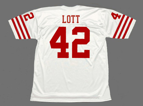 RONNIE LOTT San Francisco 49ers 1988 Throwback Away NFL Football Jersey - BACK