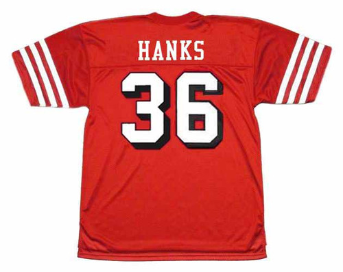 MERTON HANKS San Francisco 49ers 1994 Throwback Home NFL Football Jersey - BACK