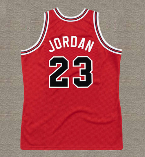 MICHAEL JORDAN Chicago Bulls 1984 Throwback NBA Basketball Jersey - BACK