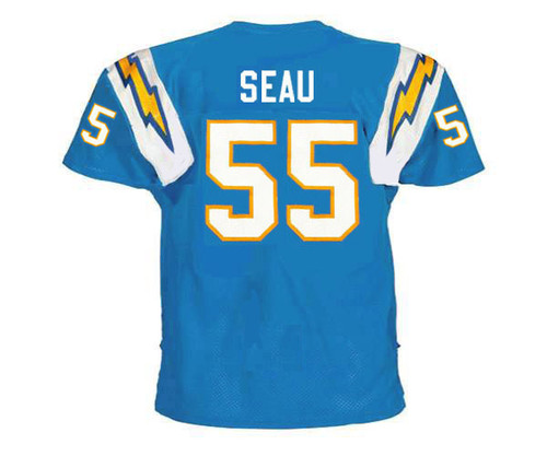 JUNIOR SEAU San Diego Chargers 1994 Throwback Home NFL Football Jersey - BACK