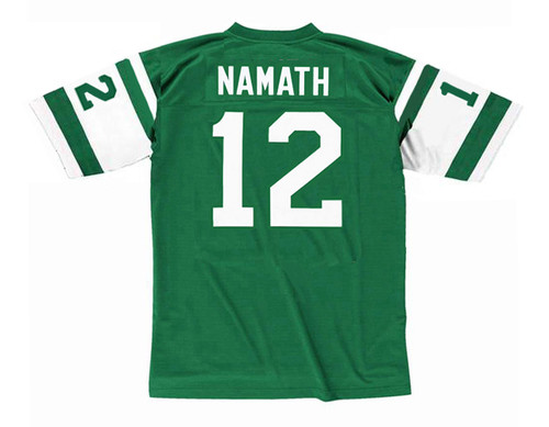 JOE NAMATH New York Jets 1970's Home Throwback NFL Football Jersey - BACK