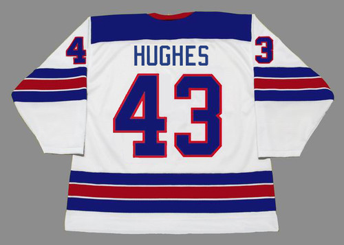 LUKE HUGHES 2022 USA Nike White Throwback Hockey Jersey - BACK