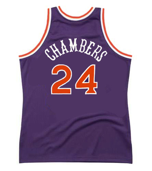 TOM CHAMBERS Phoenix Suns 1990 Away Throwback NBA Basketball Jersey - BACK