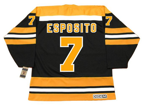 Adidas Boston Bruins No7 Phil Esposito Black 1917-2017 100th Anniversary Stitched NHL Jersey