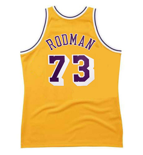 DENNIS RODMAN Los Angeles Lakers 1999 Home Throwback NBA Basketball Jersey - BACK