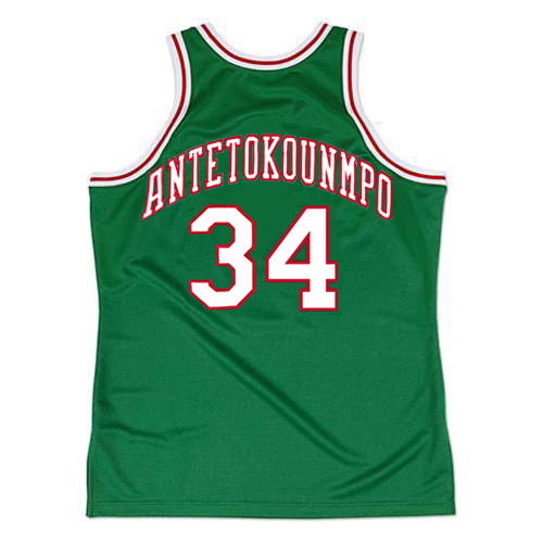 GIANNIS ANTETOKOUNMPO Milwaukee Bucks 1970's NBA Throwback Basketball Jersey - BACK