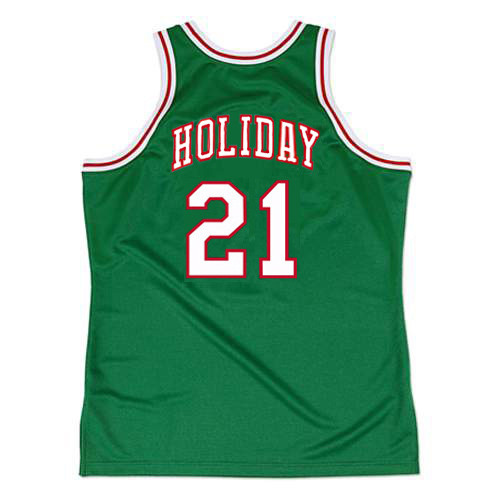 JRUE HOLIDAY Milwaukee Bucks 1970's NBA Throwback Basketball Jersey - BACK