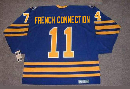 FRENCH CONNECTION Buffalo Sabres 1984 CCM Vintage Throwback Hockey Jersey - BACK