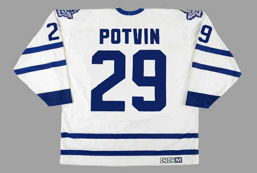 Adidas Toronto Maple Leafs No29 Felix Potvin Blue Home Authentic USA Flag Stitched NHL Jersey