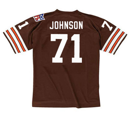 WALTER JOHNSON Cleveland Browns 1969 Throwback NFL Football Jersey - BACK
