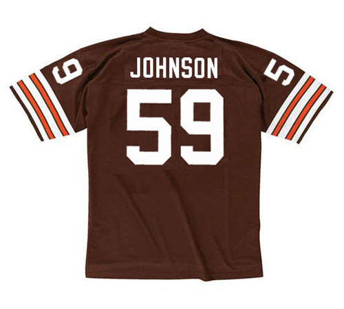 MIKE JOHNSON Cleveland Browns 1989 Throwback NFL Football Jersey - BACK