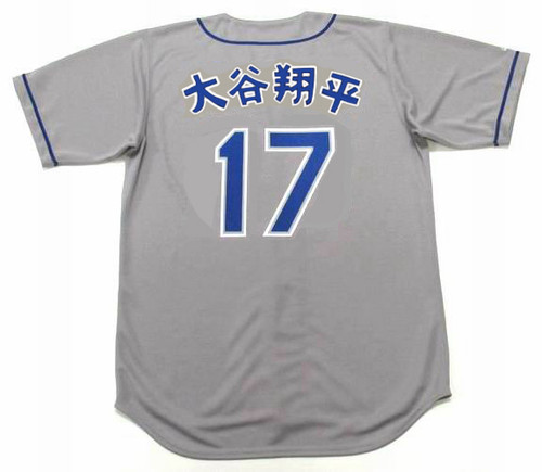 SHOHEI OHTANI Los Angeles Dodgers 2002 Away Majestic "Japanese" Baseball Jersey - BACK