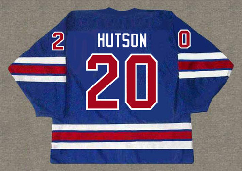 LANE HUTSON 2023 USA Nike Blue Throwback Hockey Jersey - BACK