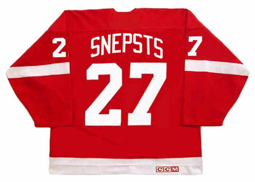 HAROLD SNEPSTS Detroit Red Wings 1986 CCM Throwback NHL Hockey Jersey - back