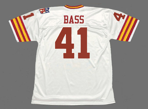 MIKE BASS Washington Redskins 1969 Away Throwback NFL Football Jersey - BACK