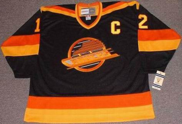 STAN SMYL Vancouver Canucks 1985 CCM Vintage Throwback Away NHL Hockey Jersey
