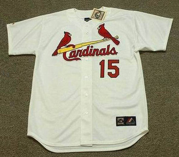 TIM McCARVER St. Louis Cardinals 1967 Majestic Cooperstown Throwback Home Baseball Jersey - Front