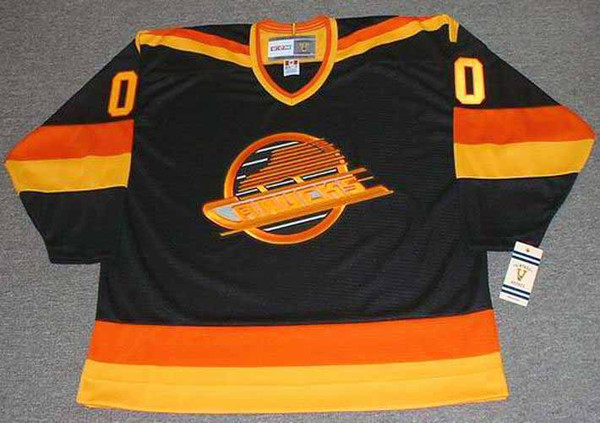 VANCOUVER CANUCKS 1980's Away CCM Throwback NHL Customized Jersey - front