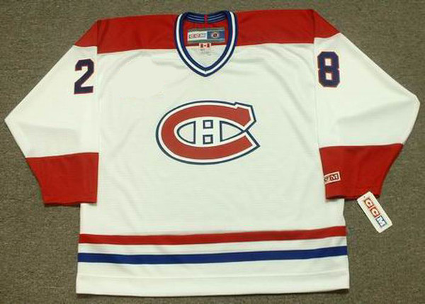 ERIC DESJARDINS Montreal Canadiens 1993 Home CCM Throwback NHL Hockey Jersey - FRONT