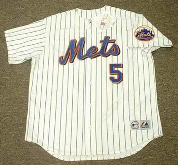 Mens Majestic New York Mets DAVID WRIGHT Baseball Jersey GRAY New –