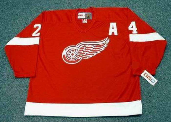 1993 Away CCM Throwback BOB PROBERT Detroit Red Wings Jersey - BACK