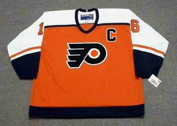 BOBBY CLARKE Philadelphia Flyers 1983 CCM Throwback Away NHL Hockey Jersey - Front