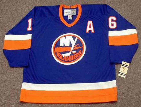 PAT LAFONTAINE New York Islanders 1990 Away CCM NHL Vintage Throwback Jersey - FRONT