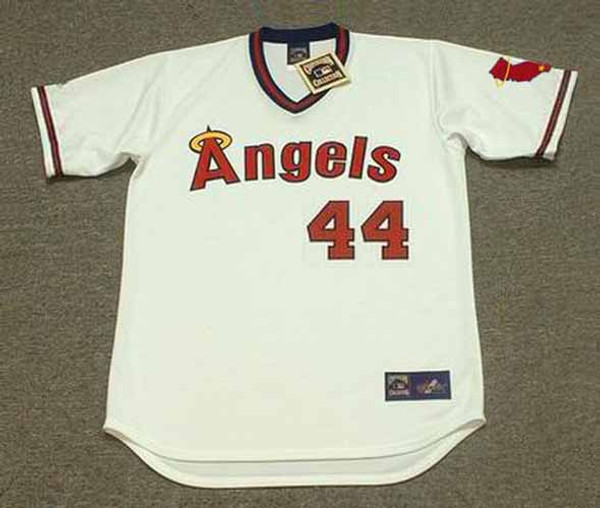 REGGIE JACKSON California Angels 1982 Majestic Throwback Baseball Jersey - front