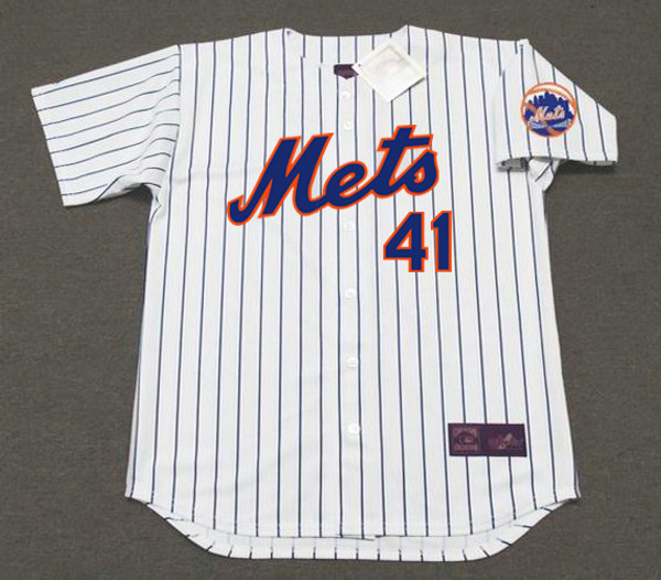 TOM SEAVER New York Mets 1969 Home Majestic Baseball Throwback Jersey - FRONT